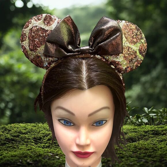 Disney Brown and Gold Kids Mouse Ears Headband main image 7